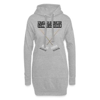 Pelle à neige certifiée par l'État - Sweat-shirt à capuche long Femme - gris chiné - Devant