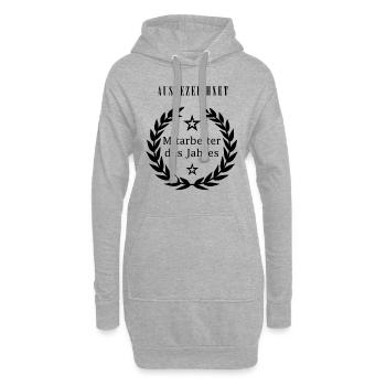 Mitarbeiter des Jahres schwarz - Hoodie-Kleid - Grau meliert - Vorne