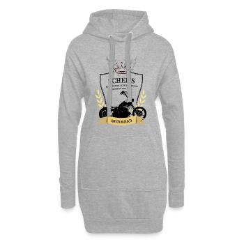 Scheiss auf's Pferd echte Prinzen - Hoodie-Kleid - Grau meliert - Vorne