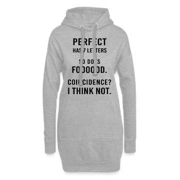 Drôle disant cadeau drôle - Sweat-shirt à capuche long Femme - gris chiné - Devant
