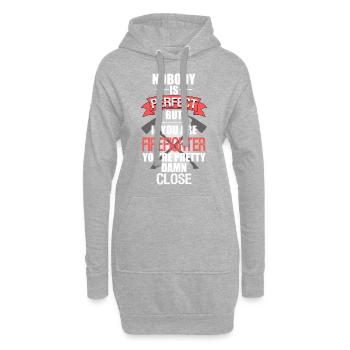 Feuerwehrmann - Hoodie-Kleid - Grau meliert - Vorne