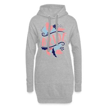 Mariée 1 - Sweat-shirt à capuche long Femme - gris chiné - Devant