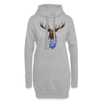 Drapeau bavarois bavarois bavarois - Sweat-shirt à capuche long Femme - gris chiné - Devant