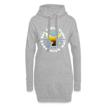 Petit oiseau - Sweat-shirt à capuche long Femme - gris chiné - Devant