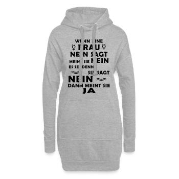 Les femmes non difficiles à comprendre - Sweat-shirt à capuche long Femme - gris chiné - Devant