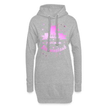 Friss meinem Sternenstaub - Hoodie-Kleid - Grau meliert - Vorne