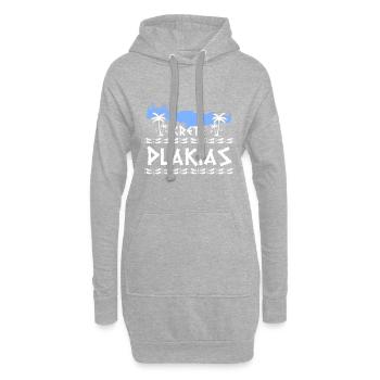 Crète Plakias - Sweat-shirt à capuche long Femme - gris chiné - Devant
