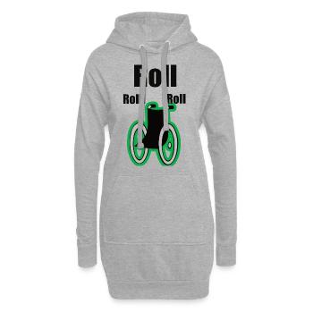 Rollstuhl - Hoodie-Kleid - Grau meliert - Vorne