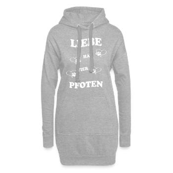 L’amour a quatre pattes - Sweat-shirt à capuche long Femme - gris chiné - Devant