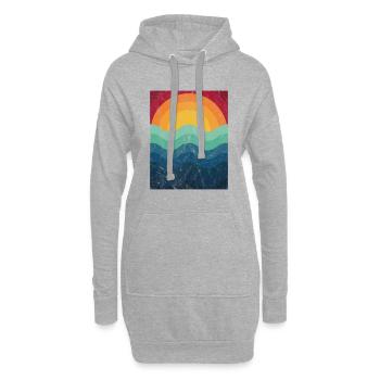 Summerfeeling Surfer Welle Retro Vintage Geschenk - Hoodie-Kleid - Grau meliert - Vorne