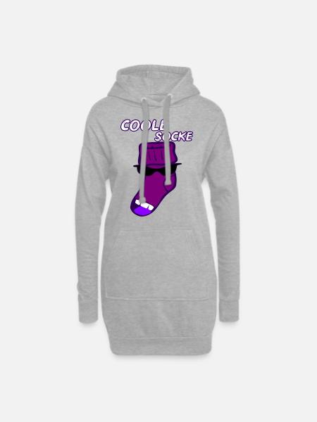 Coole Socke witzig Geschenk Idee - Hoodie-Kleid - Grau meliert