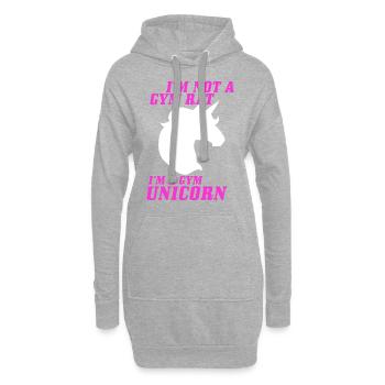 Im not a Gym Rat Im a Gym Unicorn funny Fitness - Hoodie-Kleid - Grau meliert - Vorne
