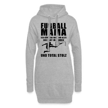 Fussball Mama Stolz Sport Geschenkidee - Hoodie-Kleid - Grau meliert - Vorne