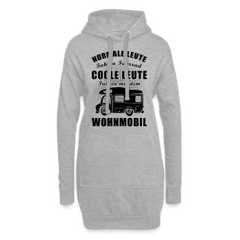 Cooler Spruch Wohnmobil Wohnwagen Geschenkidee - Hoodie-Kleid - Grau meliert - Vorne