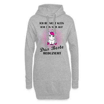Einhorn das beste Geschenkidee cooler Spruch - Hoodie-Kleid - Grau meliert - Vorne