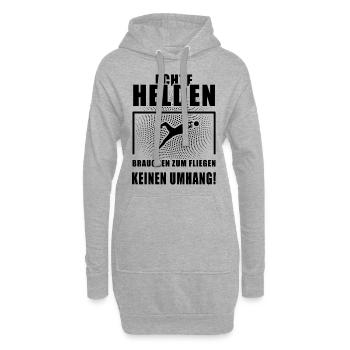 Echte Helden Torwart Torhüter Fußball Geschenk - Hoodie-Kleid - Grau meliert - Vorne