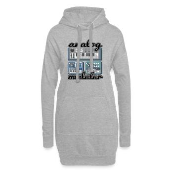 Modular Synthesizer Synth Vintage Retro Analog - Hoodie-Kleid - Grau meliert - Vorne
