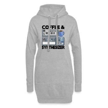 Modular Synthesizer Synth Analog Kaffee Coffee - Hoodie-Kleid - Grau meliert - Vorne