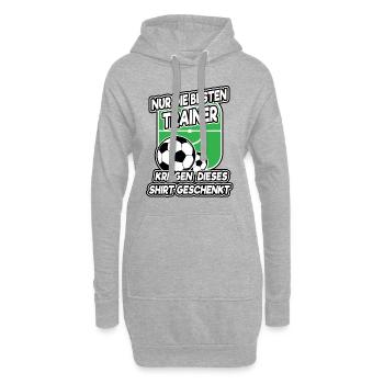 Nur die besten Trainer Shirt Fußball Geschenk - Hoodie-Kleid - Grau meliert - Vorne