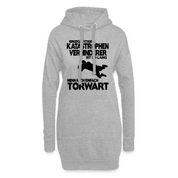 Torwart Fußball Torhüter Geschenk Held Fussball - Hoodie-Kleid - Grau meliert - Vorne