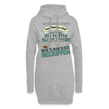 Steuern erklären kleiner Bruder Schokolade lustig - Hoodie-Kleid - Grau meliert - Vorne