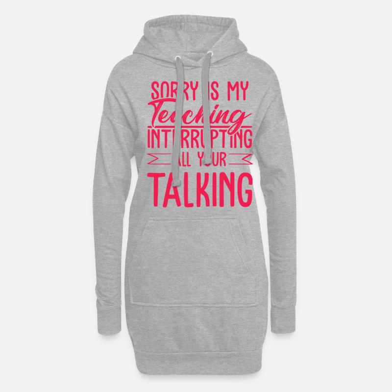 Lernen Lehrer - Hoodie-Kleid - Grau meliert