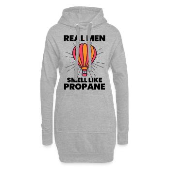 Heißluftballonfahrt Hopper Ballonfahrt Ballonfahrer - Hoodie-Kleid - Grau meliert - Vorne
