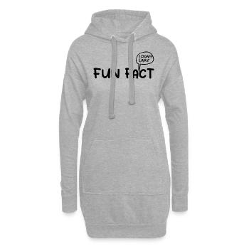 Fun Fact: Es ist mir egal | Lustiger Spruch Sarkastisch - Hoodie-Kleid - Grau meliert - Vorne