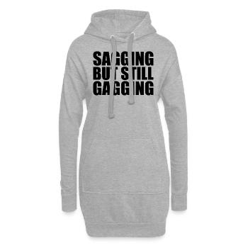 Durchhängend, aber immer noch würgen - Hoodie-Kleid - Grau meliert - Vorne