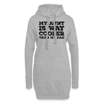 My aunt is way cooler than my dad - Sweat-shirt à capuche long Femme - gris chiné - Devant