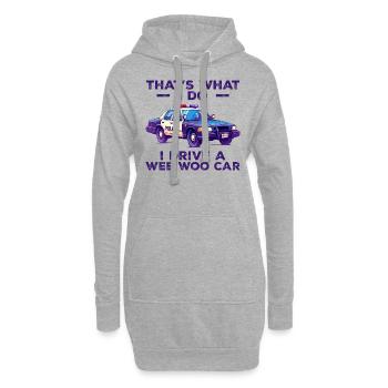 Das ist es, was ich tue, ich fahre ein kleines Auto - Hoodie-Kleid - Grau meliert - Vorne