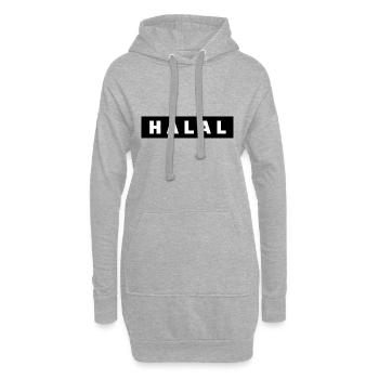 Halal - Hoodie-Kleid - Grau meliert - Vorne