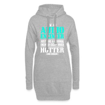 AUDIO ENGINEER - Hoodie-Kleid - Grau meliert - Vorne