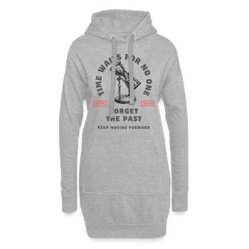 hustle for muscle 1 - Hoodie Dress - heather grey - Front