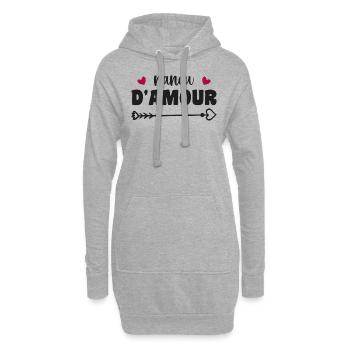 Nanou der Liebe - Hoodie-Kleid - Grau meliert - Vorne