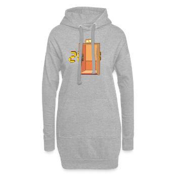 HIER STEIGE ICH EIN - Hoodie-Kleid - Grau meliert - Vorne