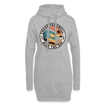 Chase the Swell, Ride the Day - Hoodie-Kleid - Grau meliert - Vorne