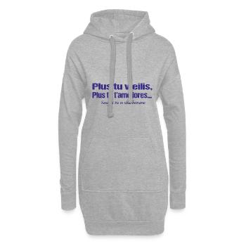 Plus tu vieilis plus tu t'améliores sauf la banane - Sweat-shirt à capuche long Femme - gris chiné - Devant