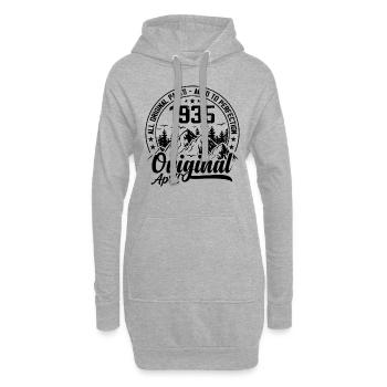1935 avril Original : 89 Ans cadeau Anniversaire - Sweat-shirt à capuche long Femme - gris chiné - Devant