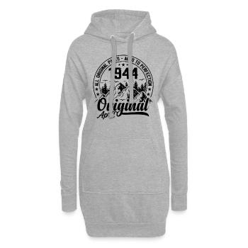 1944 April Original: Geschenk zum 80-jährigen Jubiläum - Hoodie-Kleid - Grau meliert - Vorne