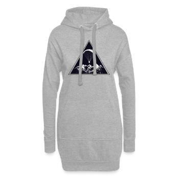 Paragleiter paragleiten dreieck - Hoodie-Kleid - Grau meliert - Vorne