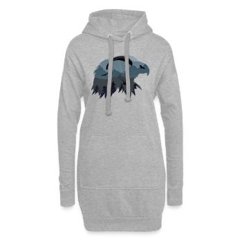 Parapente parapente parapente nature aigle - Sweat-shirt à capuche long Femme - gris chiné - Devant