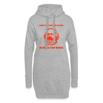 Kommunismus Lenin Marx Klassenkampf Spruch - Hoodie-Kleid - Grau meliert - Vorne