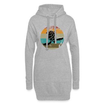 Schildkröte - Hoodie-Kleid - Grau meliert - Vorne