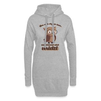 Lass mich einfach lesen und niemand wird verletzt - Hoodie-Kleid - Grau meliert - Vorne
