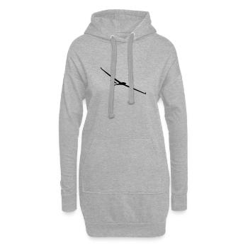 Planeurs Planeurs Planeurs - Sweat-shirt à capuche long Femme - gris chiné - Devant