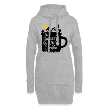 Elle veut juste camper - Camper & Camping Motorhome - Sweat-shirt à capuche long Femme - gris chiné - Devant