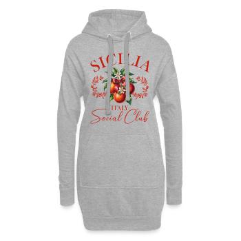 Italien Sizilien Italienische Frauen - Hoodie-Kleid - Grau meliert - Vorne