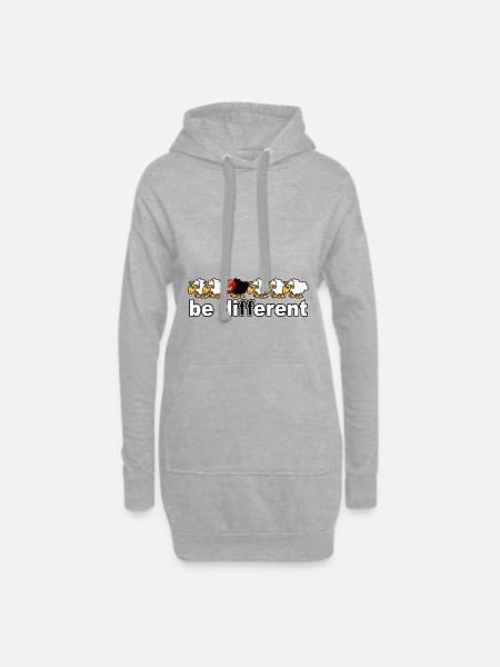 Sei anders Motorrad - Hoodie-Kleid - Grau meliert