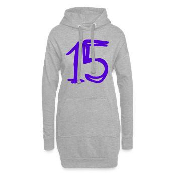 15 JAHRE. 15-jähriges Jubiläum. GEBURTSTAG 15 JAHRE. 15 - Hoodie-Kleid - Grau meliert - Vorne